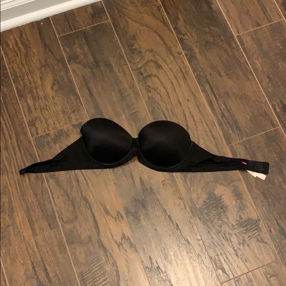 Pink strapless push up bra